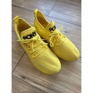 Pony PP2 Tempo Ladies Lightweight Mesh Fabric Athletic Yellow Shoes, Size 8